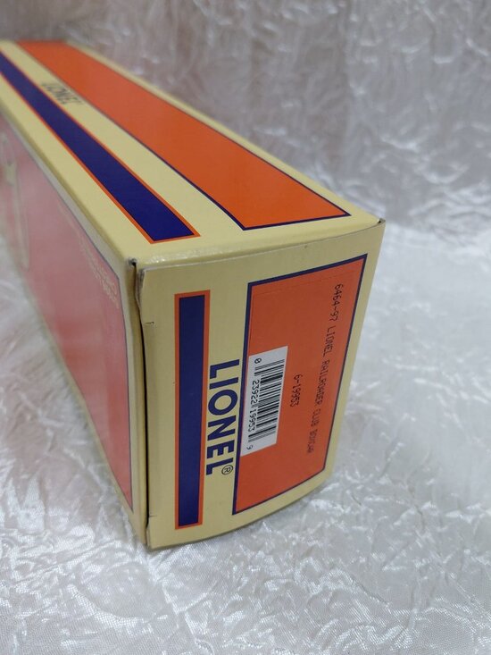 Vtg Lionel Railroader Club Boxcar LC 6464-97 New In Box Orange & Blue - Picture 7 of 9